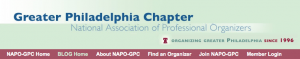 Masthead from NAPO Greater Philadelphia Chapter's blogsite