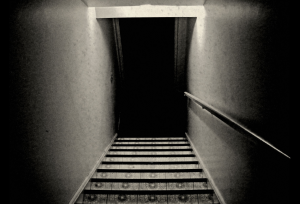 Ominous staircase down to the basement