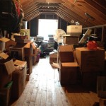 View of Lucy's cluttered attic