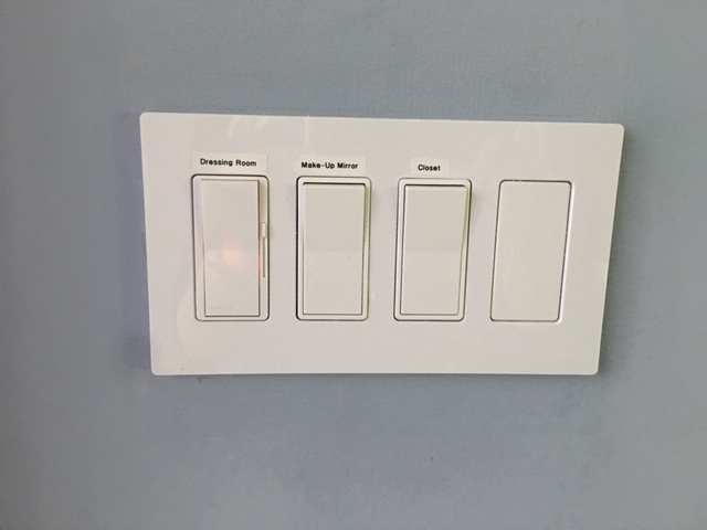 Dressing Area multi-switch light panel